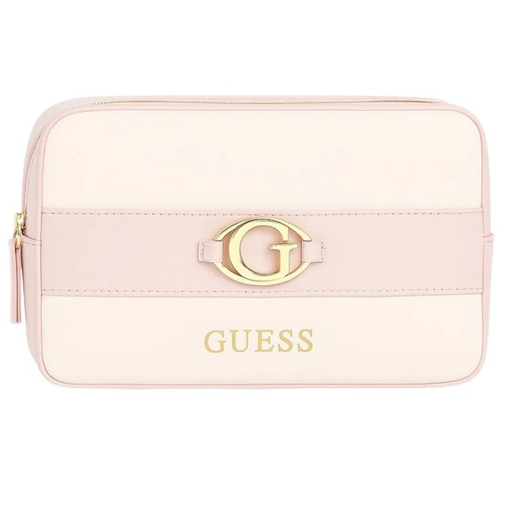 NIB GUESS Blush and Cream Cosmetic Bag - Picture 1 of 3
